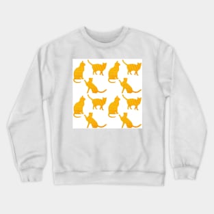 Golden cats-White Crewneck Sweatshirt